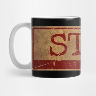 Aliska text red gold retro STYX Mug